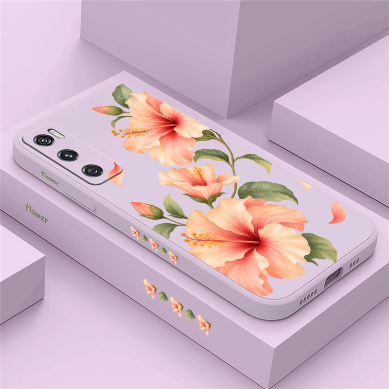 Vivo V40 - Capa com padrão de dois lírios