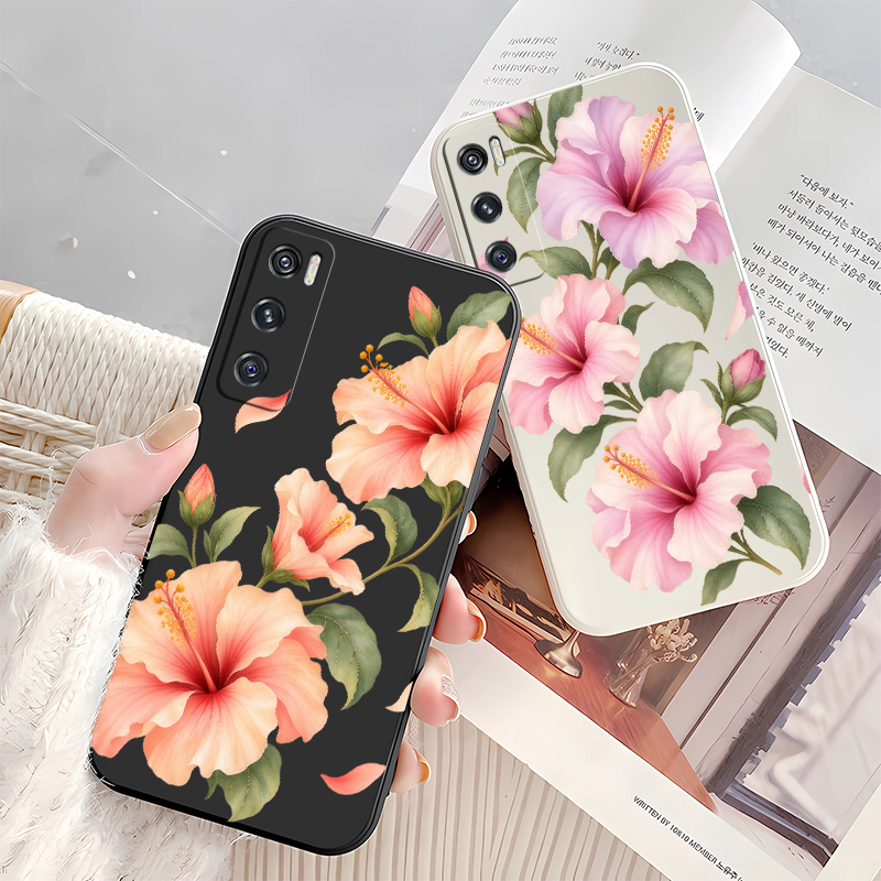 Capa com padrão de dois lírios - Vivo V40 avaliação e preço