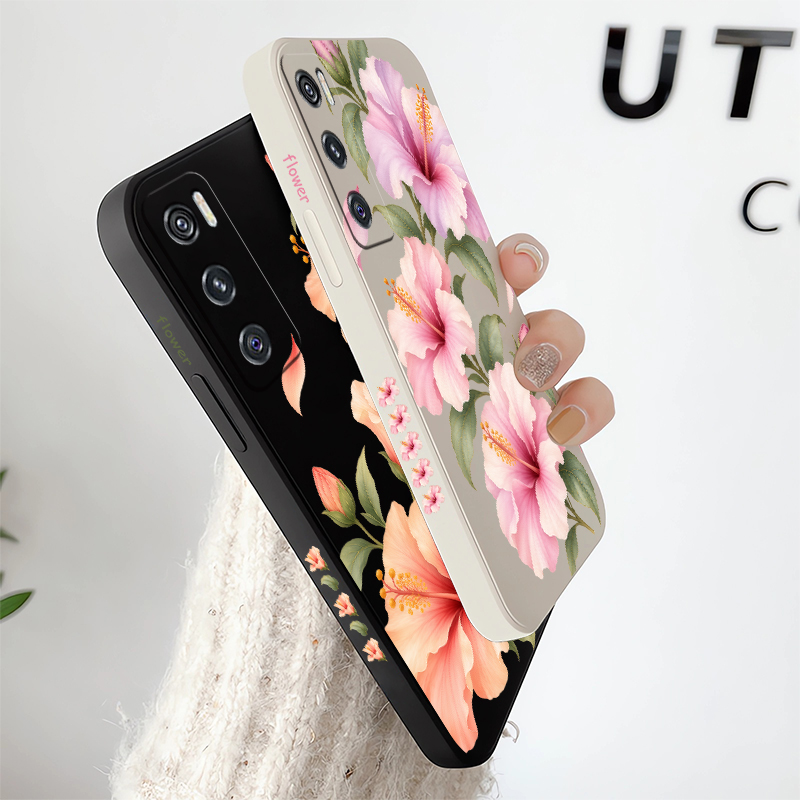 Capa com padrão de dois lírios - Vivo V40 avaliação e preço